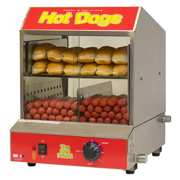 Winco 60048 BenchmarkUSA "Dog Pound" Hot Dog Steamer Merchandiser