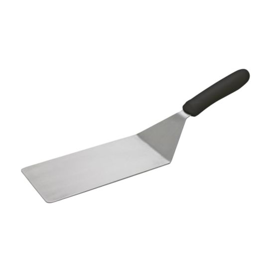 Winco TKP-42 Offset Turner with Black Polypropylene Handle, 8" x 4"