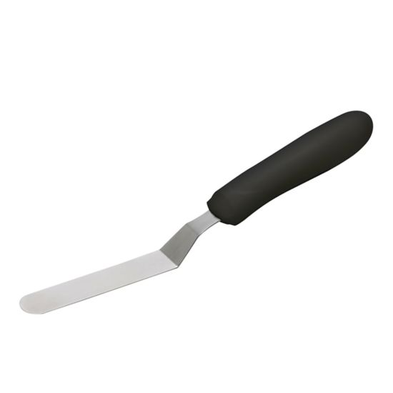 Winco TKPO-4 Offset Spatula with Black Polypropylene Handle, 3-1/2" x -3/4"