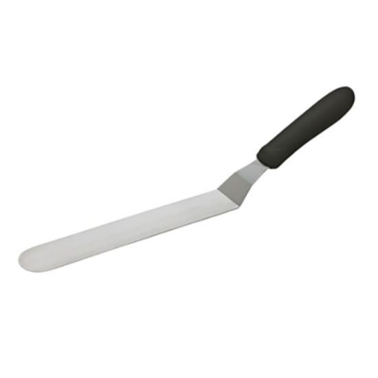 Winco TKPO-9 Offset Spatula with Black Polypropylene Handle, 8-1/2" x 1-1/2"