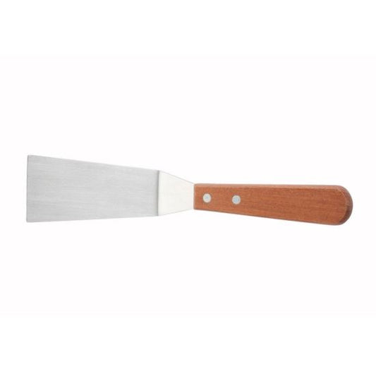 Winco TN165 Grill Spatula w/ Wooden Handle, 4 1/4" x 2 3/16" Blade
