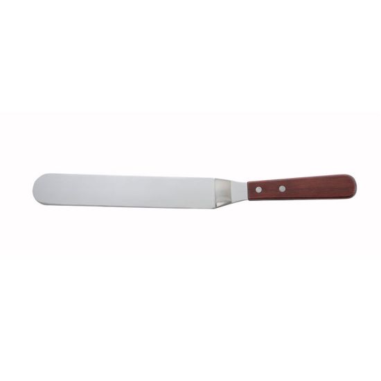 Winco TOS-9 8-1/2" Offset Bakery Spatula with Wood Handle