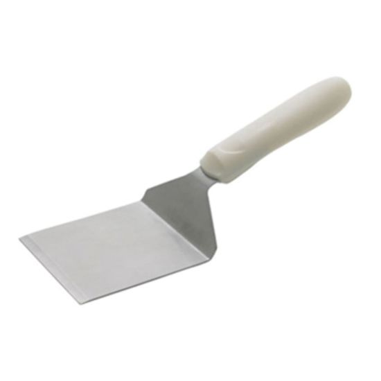 Winco TWP-41 Stainless Steel Offset Hamburger Turner, 4-1/8" x 3-3/4"