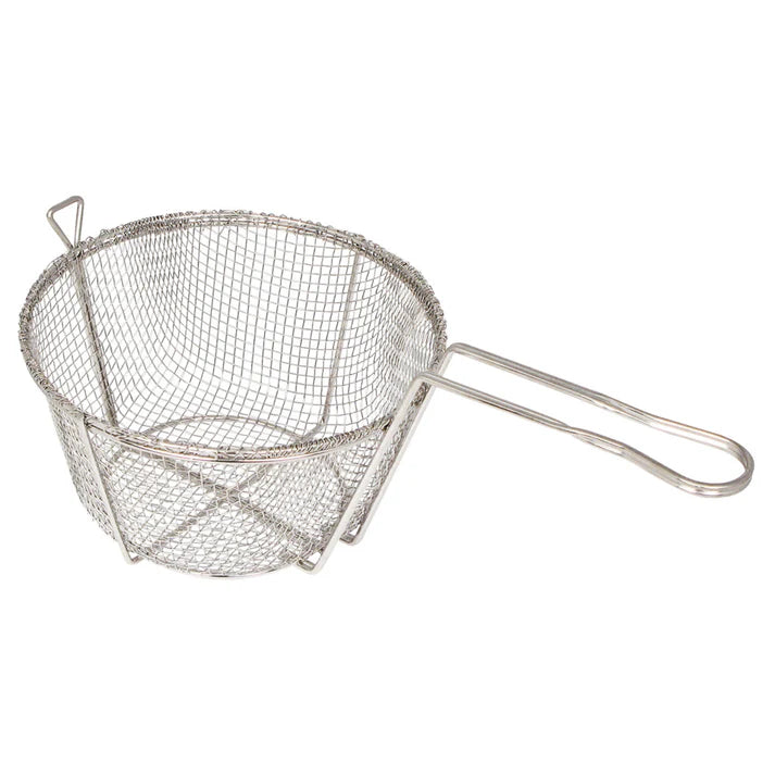 Winco FBR-9 - Round 4mm Mesh Wire Fry Basket - 9-1/2"