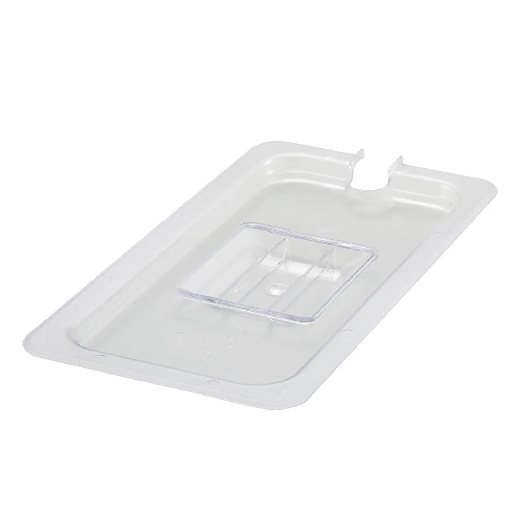 Winco SP7300C 1/3 Size Poly-Ware Food Pan Cover, Slotted, Polycarbonate