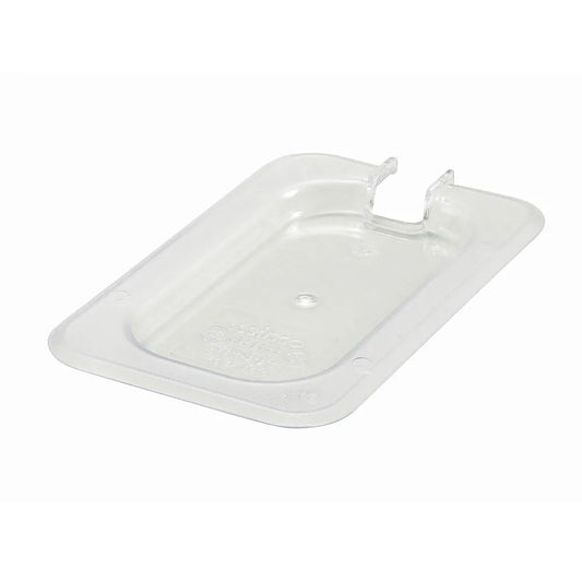 Winco SP7900C 1/9 Size Slotted Food Pan Cover, Polycarbonate