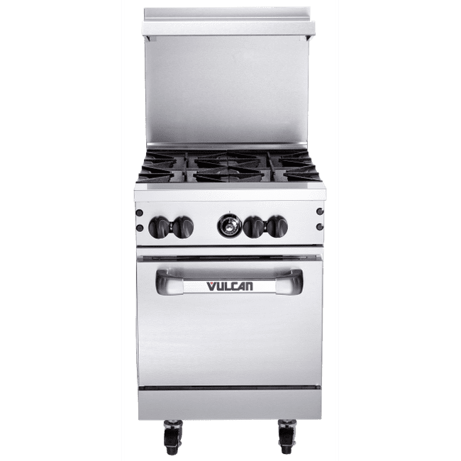 Vulcan 24S-4BN 24" Wide Stainless Natural Gas Range Oven with 4 Burners