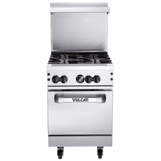 Vulcan 24S-4BP 24" Wide Stainless Liquid Propane Gas Range Oven with 4 Burners