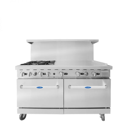 Cook Rite AGR-4B36GR — 60″ Gas Range with Four (4) Open Burners & 36″ Griddle