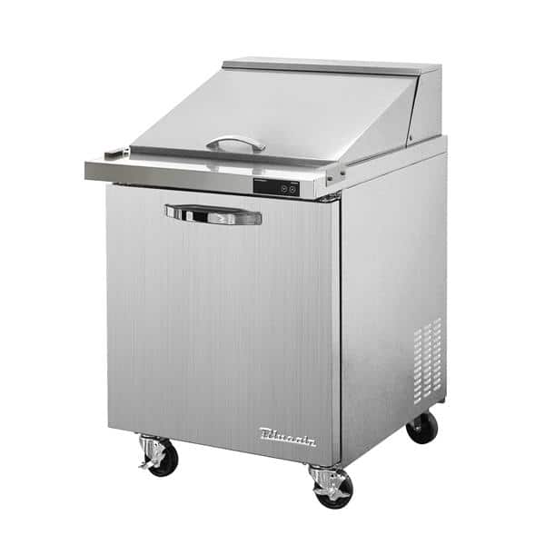 Blue Air BLMT28-HC 28" W Mega Top 1 Door All Stainless Preparation Table 9 1/6 & 3 1/9 Pans-7.0 cu. ft.