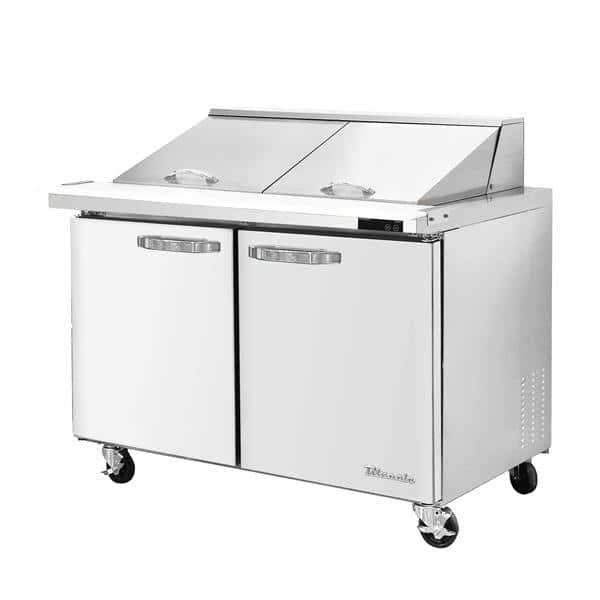 Blue Air BLMT60-HC 60" W Mega Top 2 Doors All Stainless Preparation Table 24 1/6 Pans-16.7cu. ft.