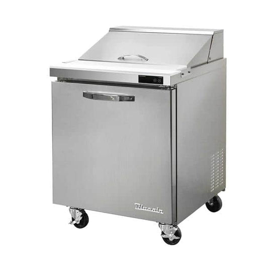 Blue Air BLPT28-HC 28" W 1 Door All Stainless Preparation Table with 6 1/6 & 2 1/9 Pans-7.0 cu. ft.