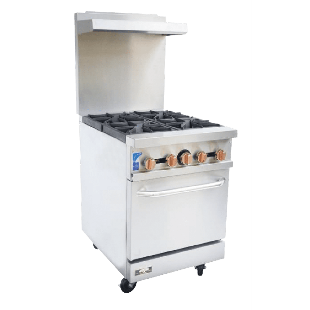Copper Beech CBR-4 Open Burner Gas Restaurant Range w/ Oven