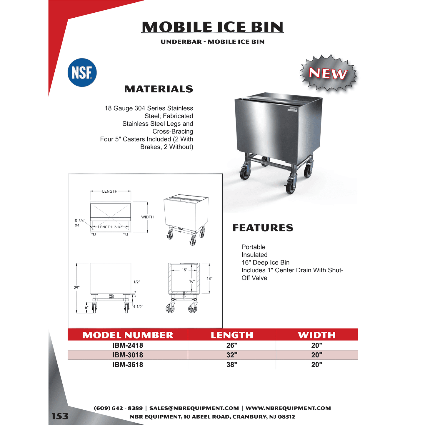 NBR Mobile Ice Bin