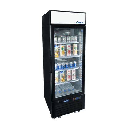 Atosa MCF8725GR — Black Cabinet One (1) Glass Door Merchandiser Cooler