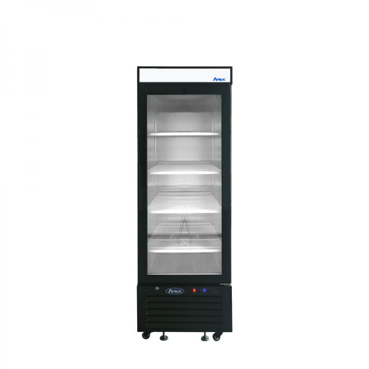 Atosa MCF8726GR — Black Cabinet One (1) Glass Door Merchandiser Cooler