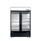 Atosa MCF8733GR — Black Cabinet Two (2) Glass Door Merchandiser Cooler