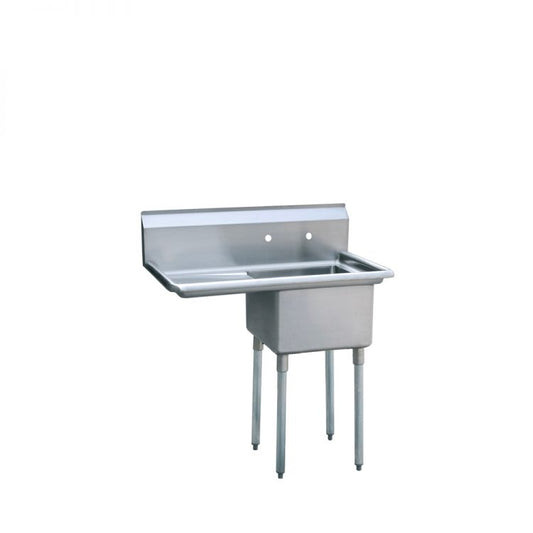 Mix Rite MRSA-1-L — 18″ One Compartment Sink with Left Drain Board
