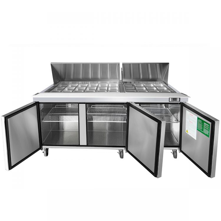 Atosa MSF8308GR — 72″ Refrigerated Mega Top Sandwich Prep. Table