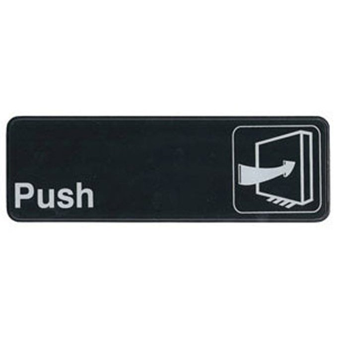 Winco Information Signs, 9″W x 3″H – SGN-301 – Push