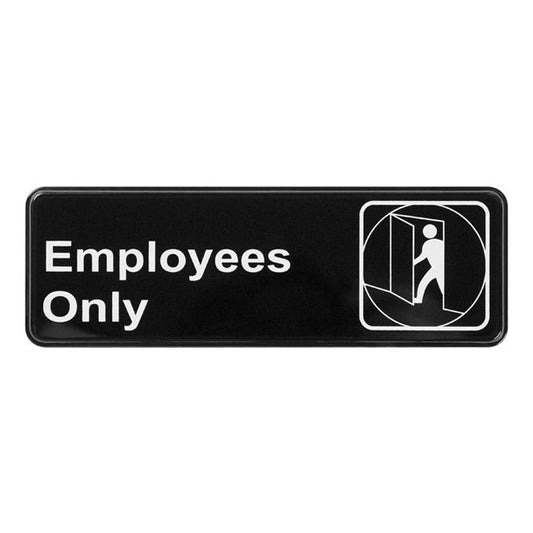 Winco Information Signs, 9″W x 3″H – SGN-305 – Employees Only