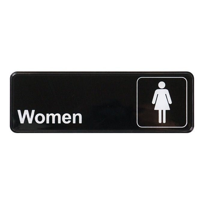 Winco Information Signs, 9″W x 3″H – SGN-312 – Women