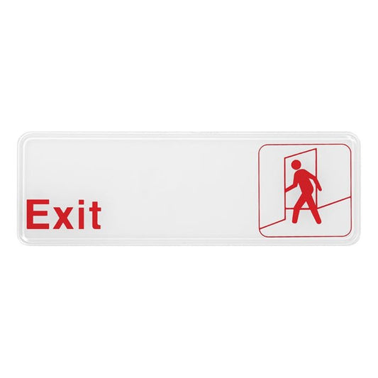 Winco Information Signs, 9″W x 3″H – SGN-381W – Exit (White)