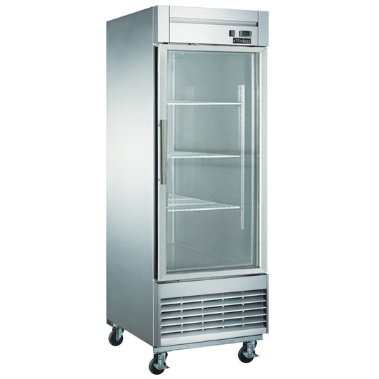 Dukers D28R-GS1 Bottom Mount Glass Single Door Commercial Reach-in Refrigerator