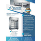 Dukers D55AR-GS2 Top Mount Glass 2-Door Commercial Reach-in Refrigerator
