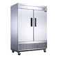 Dukers D55F 2-Door Commercial Freezer in Stainless Steel