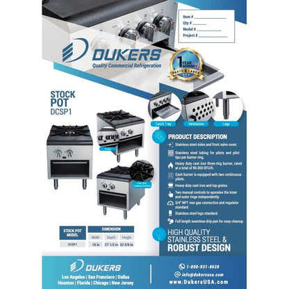 Dukers DCSP1 Stock Pot Range