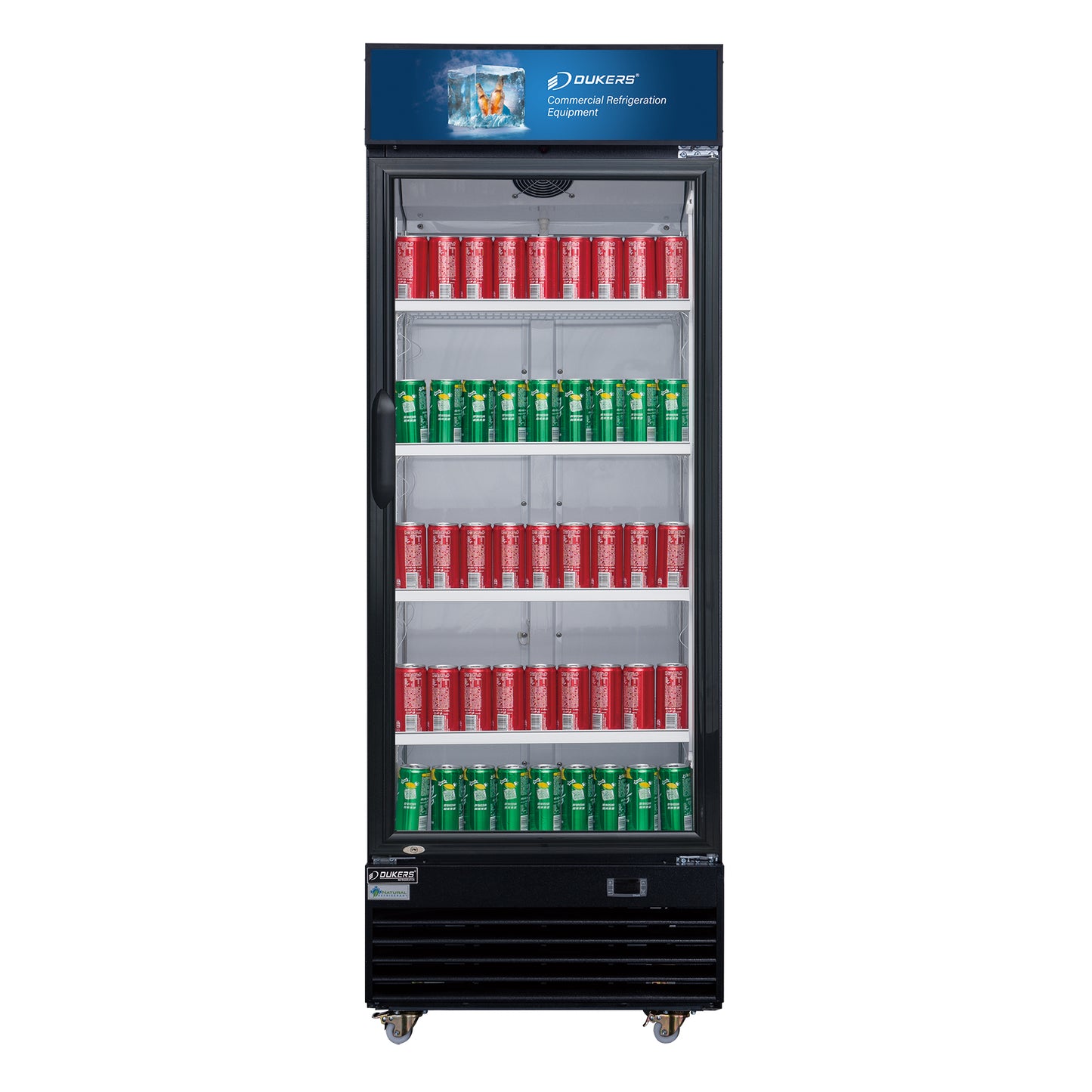 Dukers DSM-15R Commercial Single Glass Swing Door Merchandiser Refrigerator
