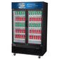 Dukers DSM-48R Commercial Glass Swing 2-Door Merchandiser Refrigerator