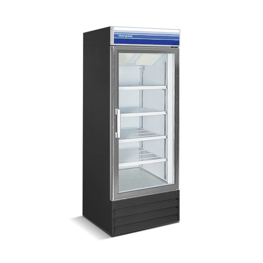 Norpole 1 Swing Glass Door Merchandiser Freezer 27" in Black