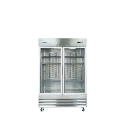 Norpole 2 Glass Door Reach-In Refrigerator